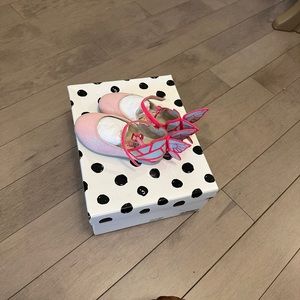 Mini Sophia Webster pink glitter shoe( Euro 23)